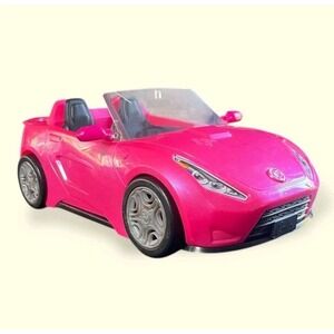 Mattel Barbie Pink Glitter Glam Convertible Car DVX59 2 Seater Push Vehicle 2016